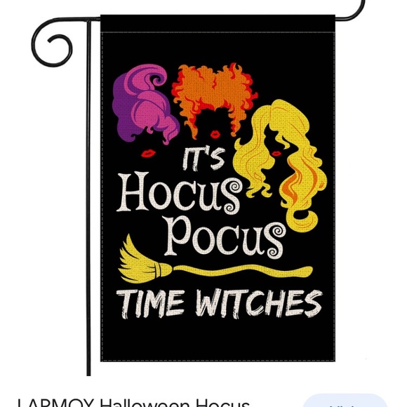 Hocus-pocus garden flag. 28x40 great for Halloween Sanderson sisters witches - Picture 2 of 6